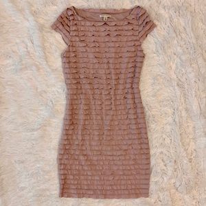 Banana Republic Blush Ruffle Stretch Dress